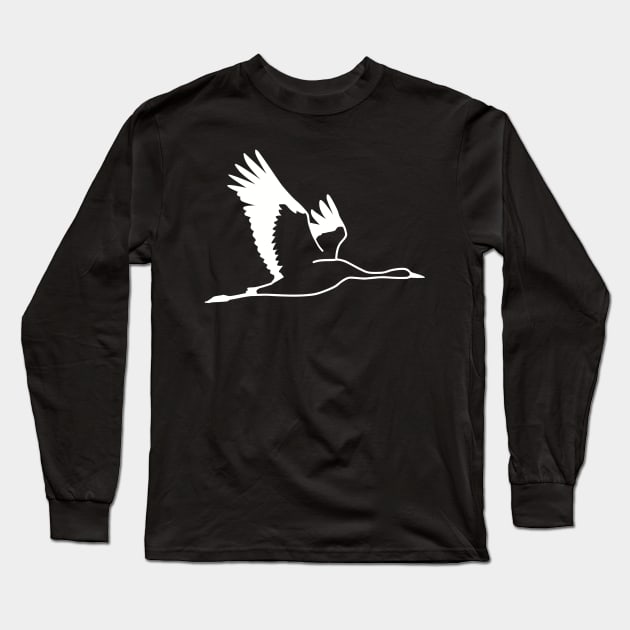 Crane Long Sleeve T-Shirt by Designzz